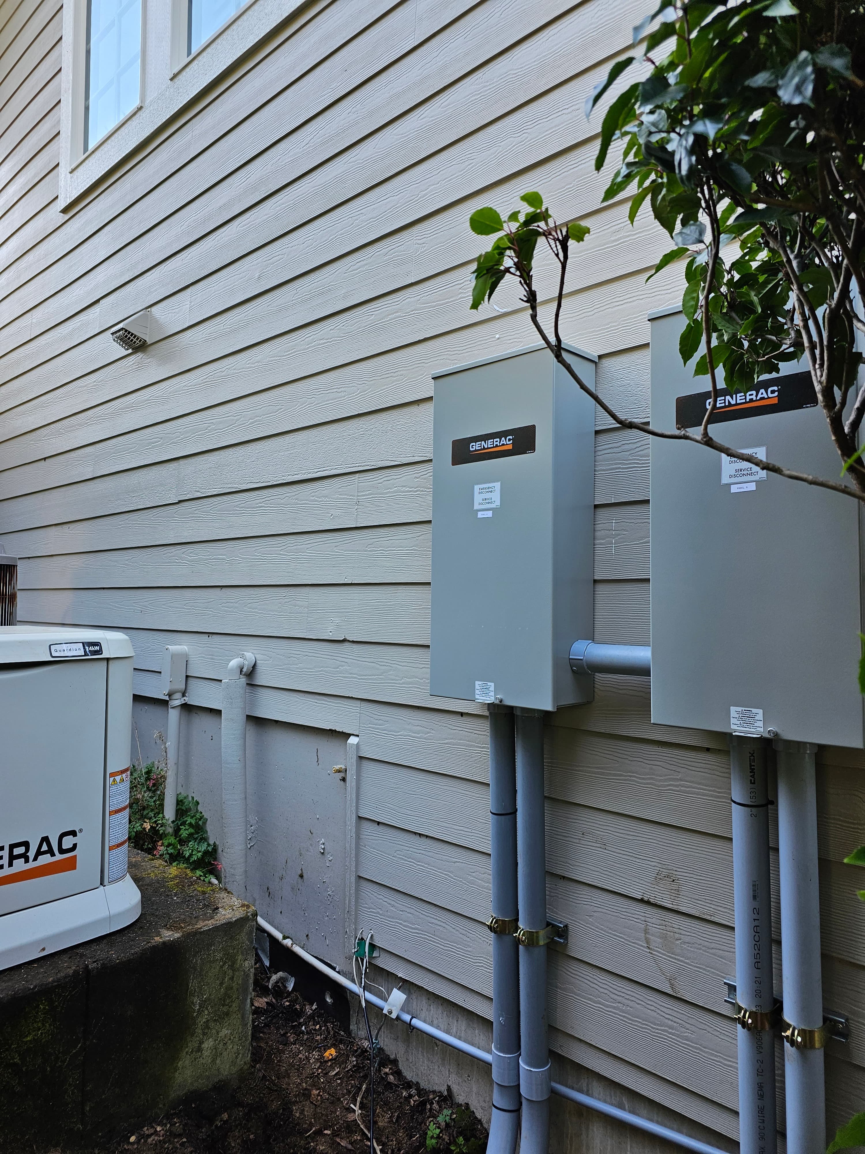 Generator and transfer switch installation in Roseburg, OR